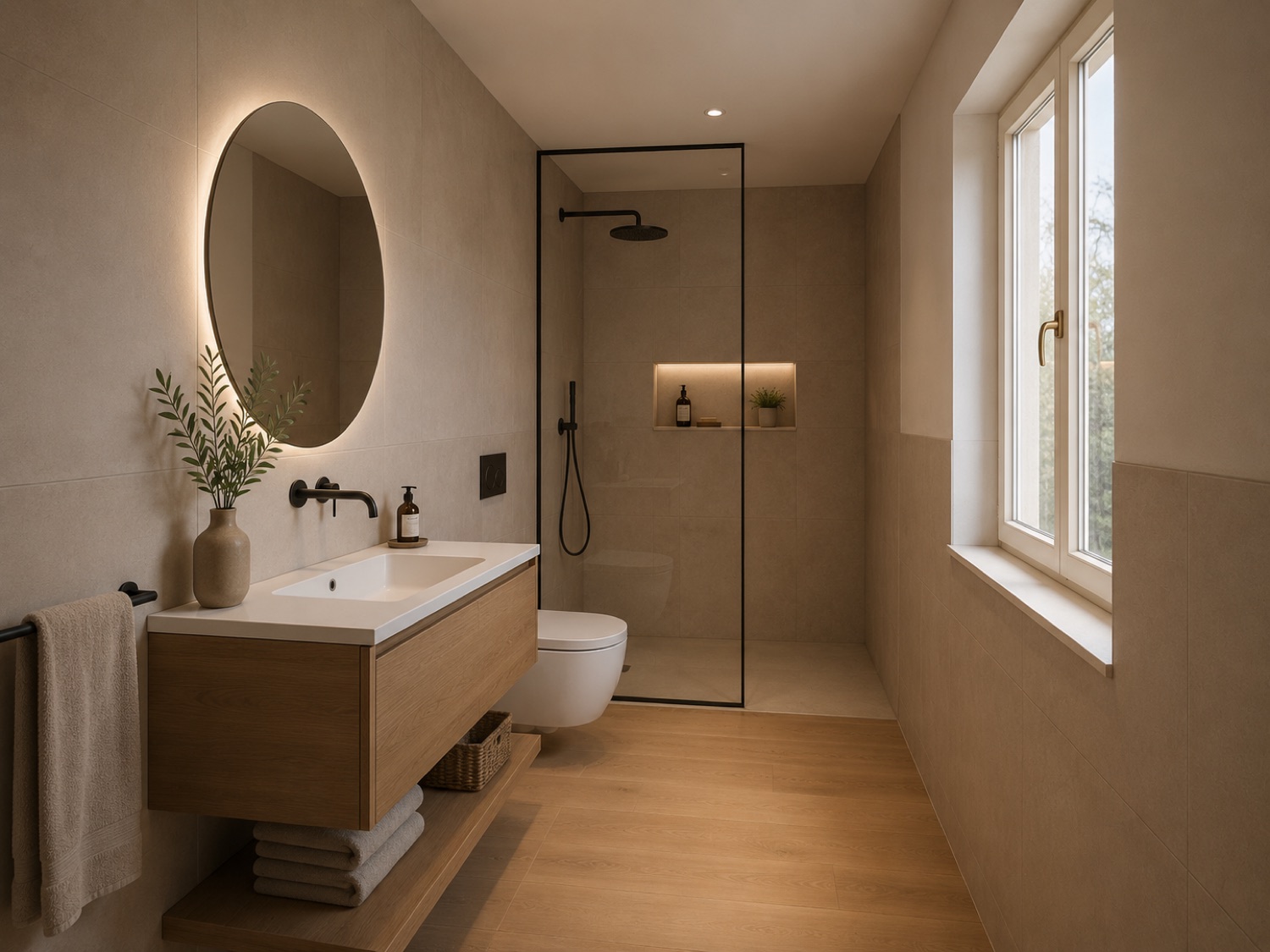 Render del secondo bagno — Villa Olgiate Olona