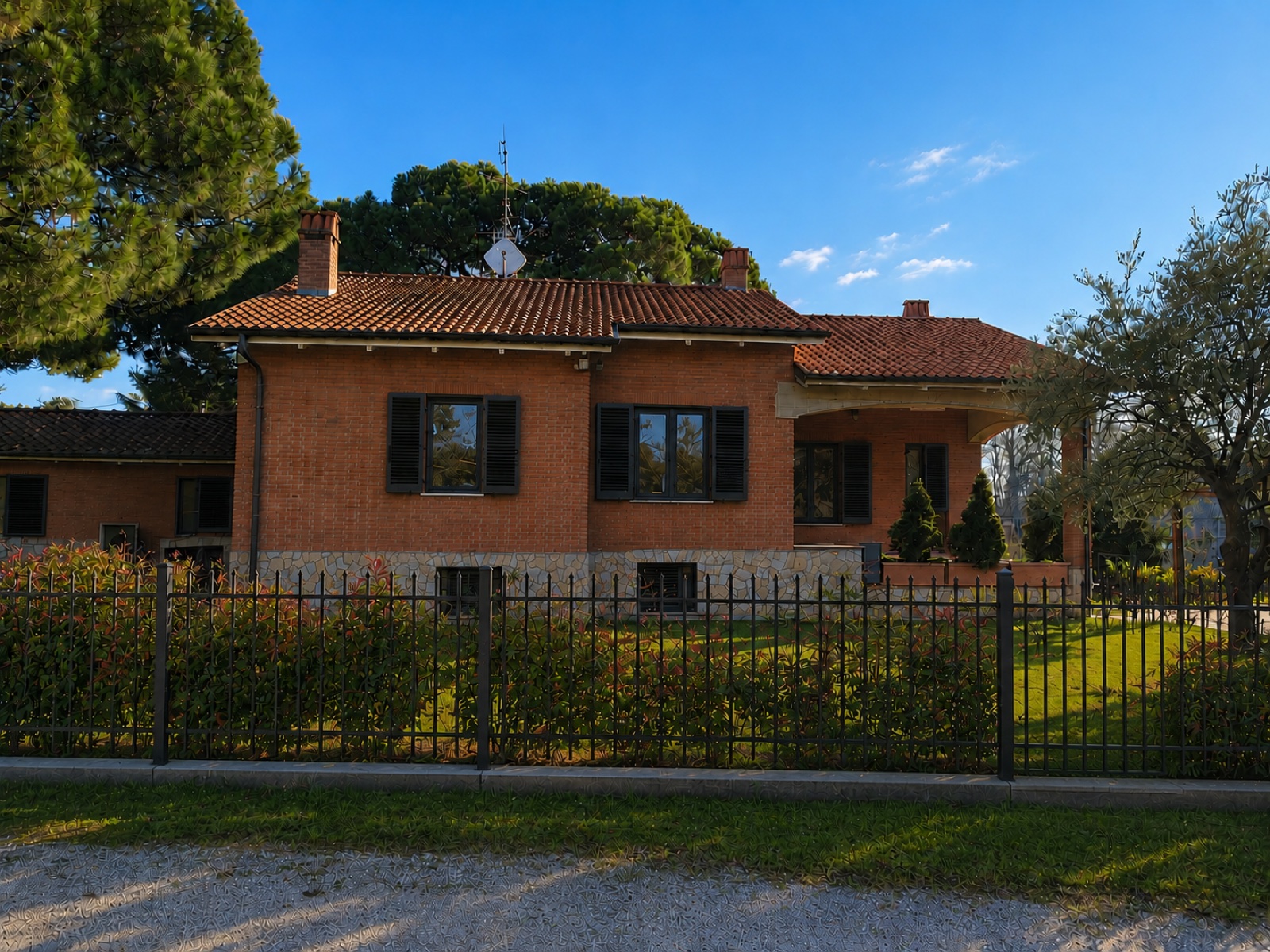 Render della facciata — Villa Olgiate Olona